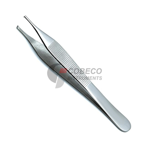 Pinzas Adson con Insertos de Carburo de Tungsteno, Puntas de Agarre de Acero Inoxidable para Suturas - Product Image 2