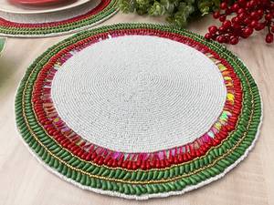 <b>Beaded</b> Table <b>Placemat</b> - Product Image 3
