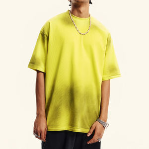 เสื้อยืดโอเวอร์ไซส์ชายและหญิงลายแอซิดโอเวอร์ไซส์แขนสั้นมีเม็ดสีโชว์ไหล่สำหรับผู้ชายเสื้อยืดผ้าฝ้าย100% แบบวินเทจ - Product Image 5