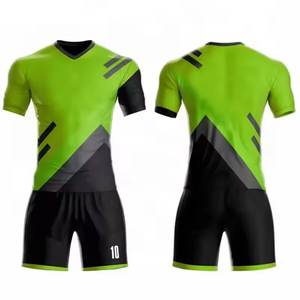 Conjunto de uniformes de fútbol unisex con impresión por sublimación y logotipo personalizado - Product Image 1