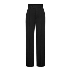 OEM Vente en gros de haute qualité Pantalon de jogging taille haute pour femmes Pantalon large à un bouton Couleur unie Design doux Utilisation en salon - Product Image 1