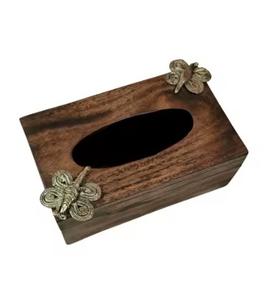 Boîte à mouchoirs carrée en bois Logo personnalisé porte-serviettes fait main vente chaude boîtes à mouchoirs en bois de luxe de table à bas quantité minimale de commande - Product Image 4