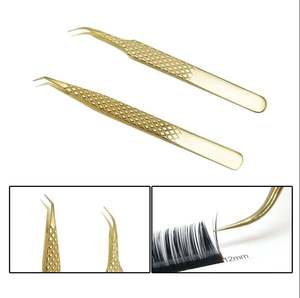 แหนบต่อขนตาสแตนเลสชุบทองพลาสมา 4 ชิ้น รูปทรงหลากหลาย สำหรับต่อขนตาแบบมืออาชีพ - Product Image 4