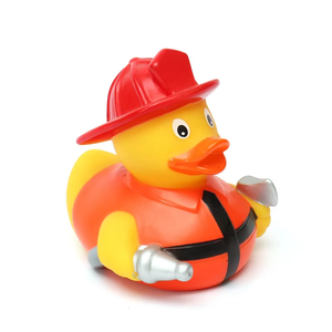 Personalizzato stampato in gomma Duck pompiere bambino <span class=keywords><strong>giocattoli</strong></span> da bagno per bambini unico vasca da bagno giocattolo con divertenti disegni - Product Image 5