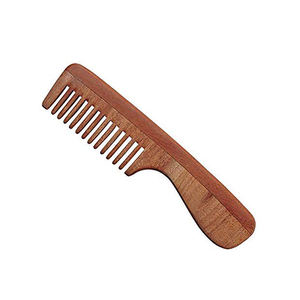 Peine de pelo de madera de melocotón Premium antiestático para mujer, peine de barba de madera de estilo moderno para uso doméstico de salón de dientes finos disponible aquí - Product Image 1