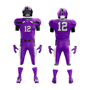 Camiseta de fútbol americano personalizada, uniforme, nombre del equipo, logotipo, diseño de sublimación completa, directo de fábrica, proveedor mayorista - Product Image 4