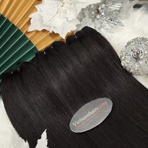 Extensions de Cheveux Humains Vierges Remy 100% Vietnamiens de Qualité Supérieure, Meilleur Prix 2025, Cuticules Entières, Double Trame Faite à la Machine, Vente en Gros - Product Image 1