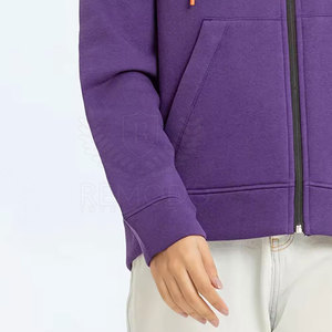 Sudadera con Capucha y Cremallera para Mujer, Ropa Urbana de Invierno, Colores Personalizados Disponibles, Logotipo Personalizado en la Parte Delantera, Tejido Transpirable, Venta al Por Mayor - Product Image 6