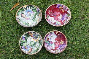 Tazón de servir de madera personalizable desechable de la mejor calidad, estampado de esmalte, diseño contemporáneo de Color Natural para uso en restaurante doméstico - Product Image 4