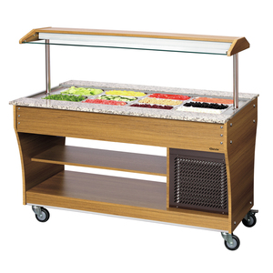 4x 1/1 GN Chariot de Buffet Froid avec Congélateurs et Réfrigérateurs de Présentation - Product Image 1