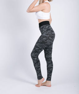 Leggings camouflage stretch pour femmes, confortables, taille mi-haute, leggings de fitness tissés, livraison directe - Product Image 4