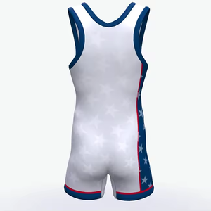 Professional Wrestling <b>Singlet</b> for Men High Elasticity Fit with Lightweight Breathable Fabric for Gym Training and Tournaments - Product Image 4