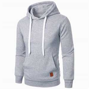 Men's Casual <b>Long</b> Sleeve Hooded <b>Sweatshirt</b> with Drawstring Woven Winter Shirt Quick Dry Fleece Customized Color - Product Image 6