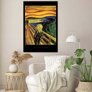 Affiche Le Cri d'Edvard Munch, design moderne pour utilisation murale - Product Image 3