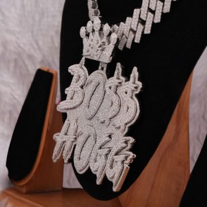 Joyería Hip Hop para Hombre, Colgante Personalizado con Letras, Plata de Ley 925, Diamante Moissanite VVS, Colgante con Iniciales, Número, Nombre o Logotipo - Product Image 3