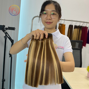 Extensiones de cabello de trama recta, color negro, sin enredos ni piojos, 100G - Product Image 5