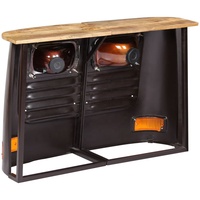 Mini comptoir de Bar avec meuble Mobile, carrosserie de camion, avec dessus en bois de mangue, deux phares, armoire décorative de Style Console, buffet