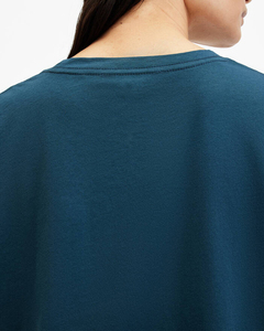 Camiseta con estampado de logotipo personalizado de algodón orgánico 100% de alta calidad, Camiseta con cuello redondo para mujer - Product Image 2