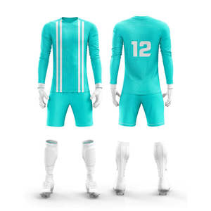 2025 personalizado 100% poliéster camiseta de fútbol para hombres tendencia manga larga adulto portero uniforme conjunto OEM servicio personalizado disponible - Product Image 4