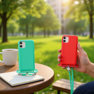 Funda para Teléfono con Correa DAM TPU y Cordón para X XS, Diseño de Color Puro - Product Image 3