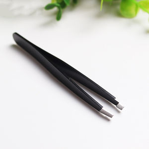 Low MOQ High Quality Customized Color Slanted Tip Stainless Steel <b>Eyebrow</b> <b>Tweezers</b> - Product Image 4