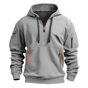 Sweat à capuche uni épais 350gsm Boxy Blank Sweat à capuche personnalisé en polaire surdimensionnée pour homme Fabricant de sweat à capuche court lourd - Product Image 3