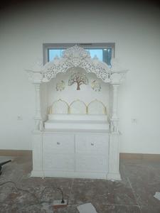 Templo de mármol blanco para el hogar y el artículo de decoración Templo de mármol hindú para la habitación Puja - Product Image 2