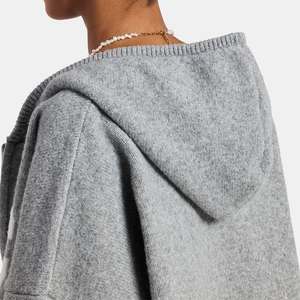 Chándales de mujer, suéter y chándal Unisex de pierna ancha, conjunto de 2 piezas para mujer, chándal de punto con cremallera y capucha para mujer - Product Image 5