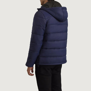 Veste matelassée en toile pour homme élégante et décontractée pour l'extérieur, à capuche, chaude, d'hiver, surdimensionnée, imperméable, chauffante, tendance, streetwear - Product Image 5