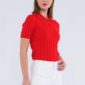 Proveedor de Camisetas Polo de Punto para Mujer que Ofrece Opciones Personalizadas de Color, Talla y Etiqueta - Product Image 3