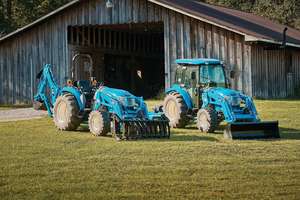 Mini tracteur LS avec chargeuse sur pneus 4WD 4x4 Caractéristiques multifonctionnelles automatiques Pompe moteur Boîte de vitesses Noyau Roues 2WD - Product Image 4