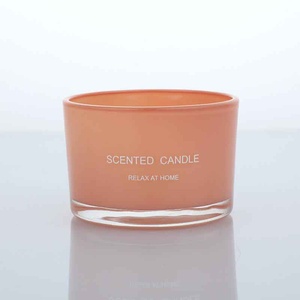 Tarros de vela de cristal grandes y pequeños de boca ancha de lujo con logotipo personalizado con tapas - Product Image 5