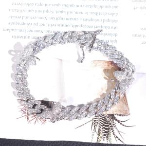 Colorless Moissanite 9mm Iced Out Hip Hop Miami <b>Butterfly</b> Cuban Link <b>Bracelet</b> In 925 Silver Luxury Bling Jewelry Wholesale Price - Product Image 6
