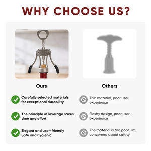 Sacacorchos Profesional <span class=keywords><strong>de</strong></span> Acero Inoxidable Ecológico, Resistente, Plano y Delgado para <span class=keywords><strong>Bar</strong></span> - Product Image 2