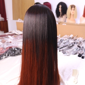 Pelucas de cabello humano Onda del cuerpo HD transparente para pelucas frontales de encaje para mujeres negras Color marrón Tamaño personalizado - Product Image 5