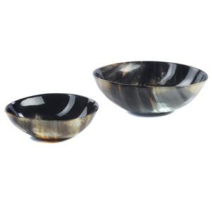 Bol en corne naturelle fabriqué à la main maison vaisselle cadeau poli cuisine salle à manger accessoire jetable couleur naturelle - Product Image 1