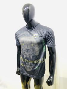 เสื้อยืดลายตาข่ายระบายอากาศยืดได้สองทางเสื้อยืดคอกลมพิมพ์ลาย100% โพลีเอสเตอร์แบบเต็มตัวกำหนดเอง - Product Image 2