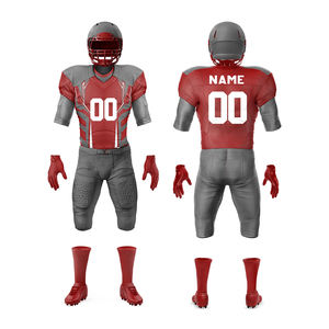 ชุดเครื่องแบบอเมริกันฟุตบอลสำหรับผู้ใหญ่ชุดเครื่องแบบชุดกีฬาคอวีดีไซน์แบบซับลิเมชัน - Product Image 1
