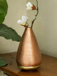 Orquídea Decorativa de Interior, Bonsái de Orquídea de Tacto Real en Florero de Cobre para Decoración del Hogar u Oficina - Product Image 3