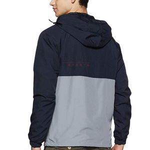 Chaqueta de entrenamiento de pista de construcción con solapa y costura de corte de poliéster rompevientos de gran calidad para hombre, chaquetas personalizadas con estilo - Product Image 4