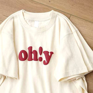 Camisetas de Manga Corta de Alta Calidad 100% Algodón con Estampado Puff, Camisetas de Verano para Hombre y Mujer, Diseño de Dibujos Animados, Gran Venta - Product Image 2