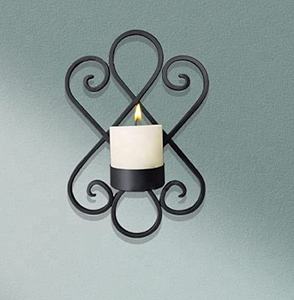 Premium Modern Black Metal <b>Candle</b> Stands Durable Handcrafted <b>Holder</b> With Attractive Wire Design for Lighting <b>Wall</b> Displaying - Product Image 2