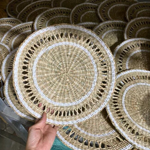 Handwoven Eco-friendly Floral Rattan Table <b>Placemat</b> Water Hyacinth Seagrass Decorative Dining From Vietnam <b>Wicker</b> Crafts - Product Image 5