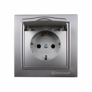 Venta al por mayor 16A 220V IP22 Toma de corriente de pared eléctrica con puesta a tierra con cubierta ABS Plástico UE Reino Unido Enchufe empotrado estándar - Product Image 5