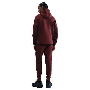 <b>Mens</b> Tech <b>Fleece</b> Windrunner Full Zip <b>Hooded</b> Jacket Waterproof Windproof Breathable Front Crimson Lightweight Warm Athletic - Product Image 3