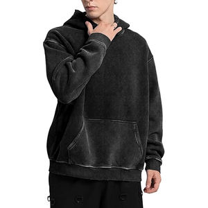 เสื้อฮู้ดดี้ผู้ชายสไตล์วินเทจล้างสีแบบแอซิด รุ่นฮิตปี 2026 เสื้อผ้าสตรีทแวร์ระดับพรีเมียมสำหรับแบรนด์ ผลิตจากผ้าฝ้าย 100% สไตล์ลำลองสำหรับฤดูหนาว - Product Image 3