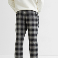 Pantalon à carreaux pour homme en toile 100% coton léger, respirant, durable, écologique, avec cordon de serrage à la taille, broderie de logo personnalisée