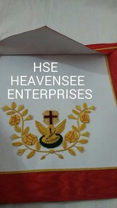 TABLIER RITE ÉCOSSAIS 18E DEGRÉ AVEC COL ET MANCHETTES BRODERIES-HSE - Product Image 6