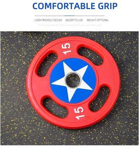 High-Density <b>20kg</b> PU Weight <b>Plate</b> Durable Rubber Material <b>Bumper</b> <b>Plate</b> for Body Building and Sports MOQ 25kg - Product Image 2