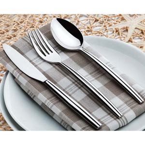 Handcrafted Wholesale Stainless Steel Custom Logo <b>Cutlery</b> Silver Nickle With <b>Black</b> Line Handle Flatware Set for Banquets Wedding - Product Image 1